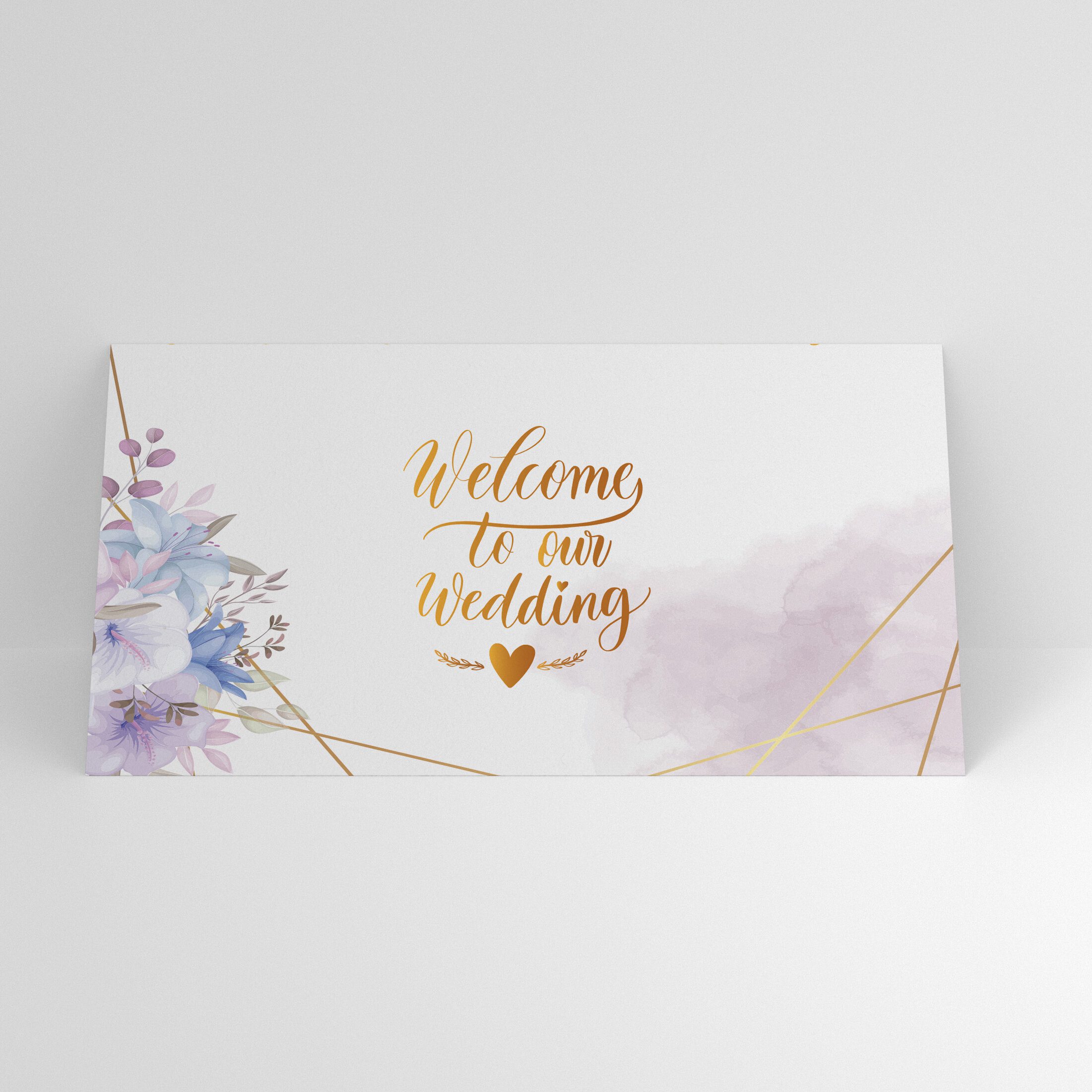 Plic de bani nuntă personalizat, cu design floral elegant și clapetă interioară lipită