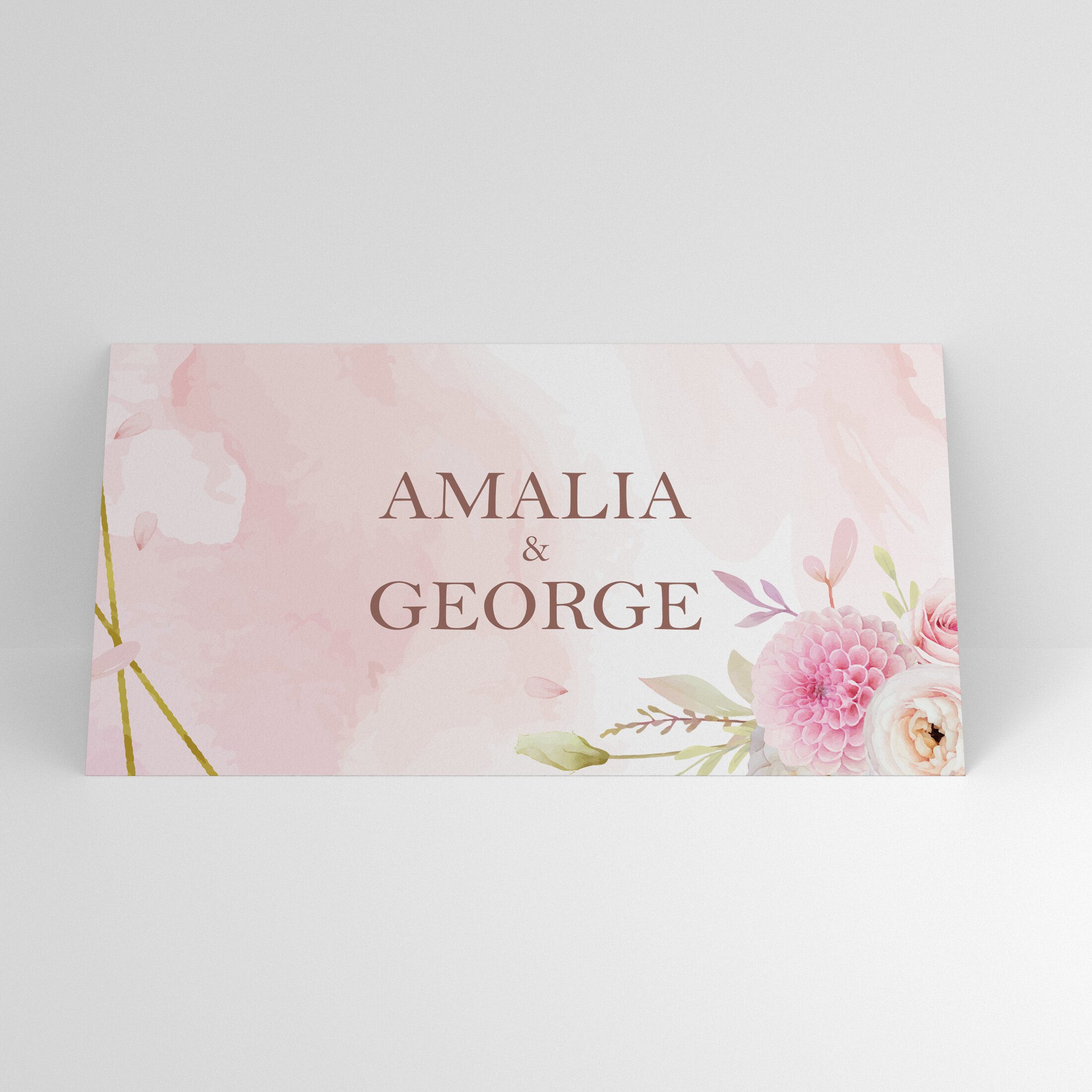 Plic de bani roz pastel cu flori delicate și design elegant