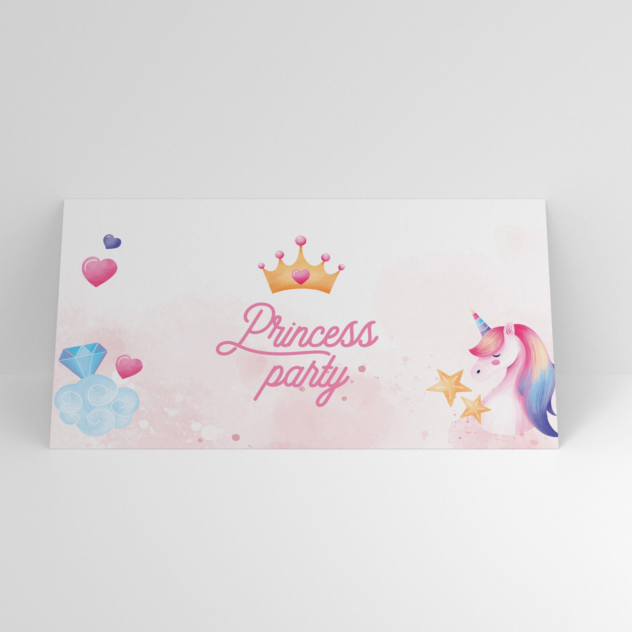Plic de bani aniversare copii princess party unicorn