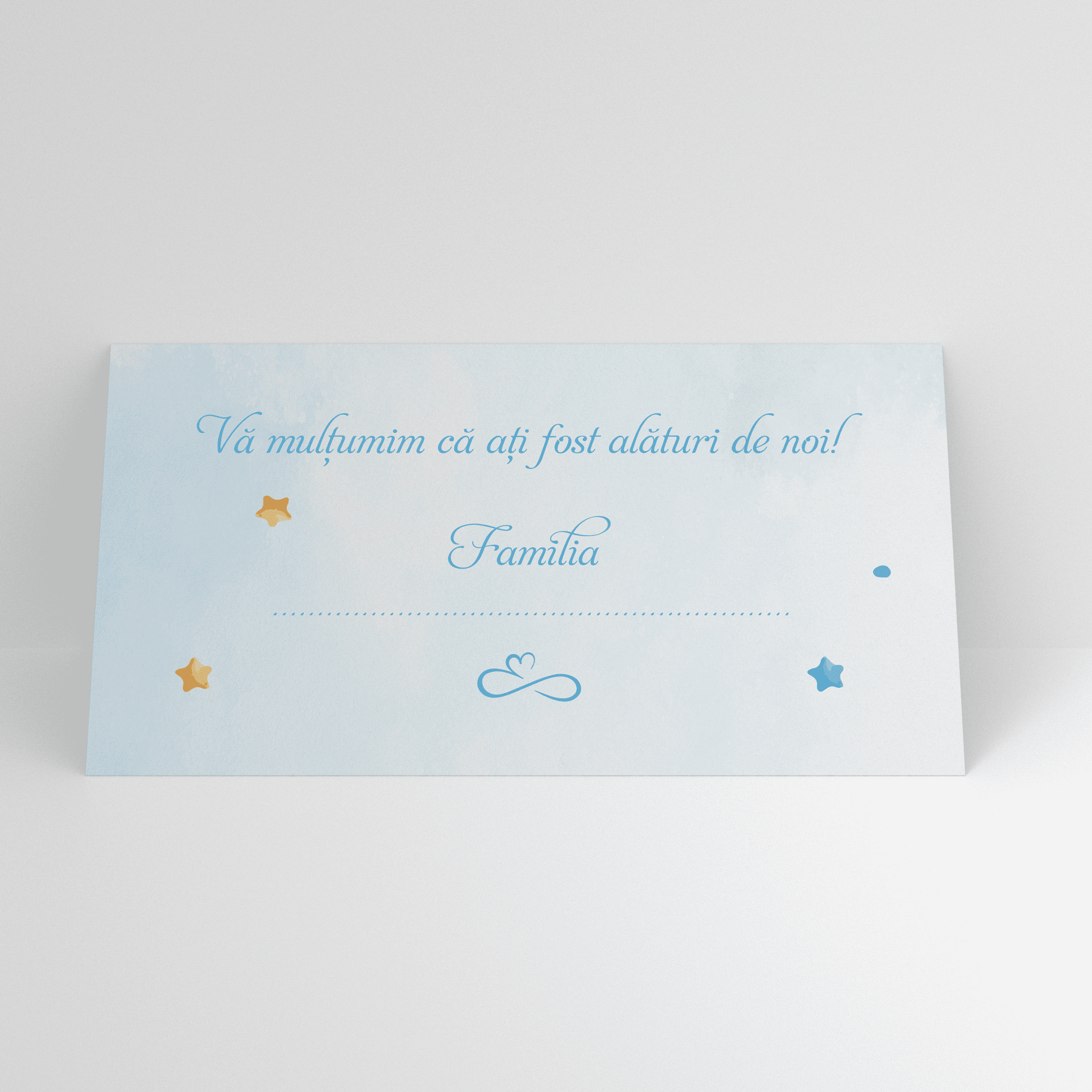 Plic de bani pentru copii, cu design vesel, fundal bleu și personaje animate.