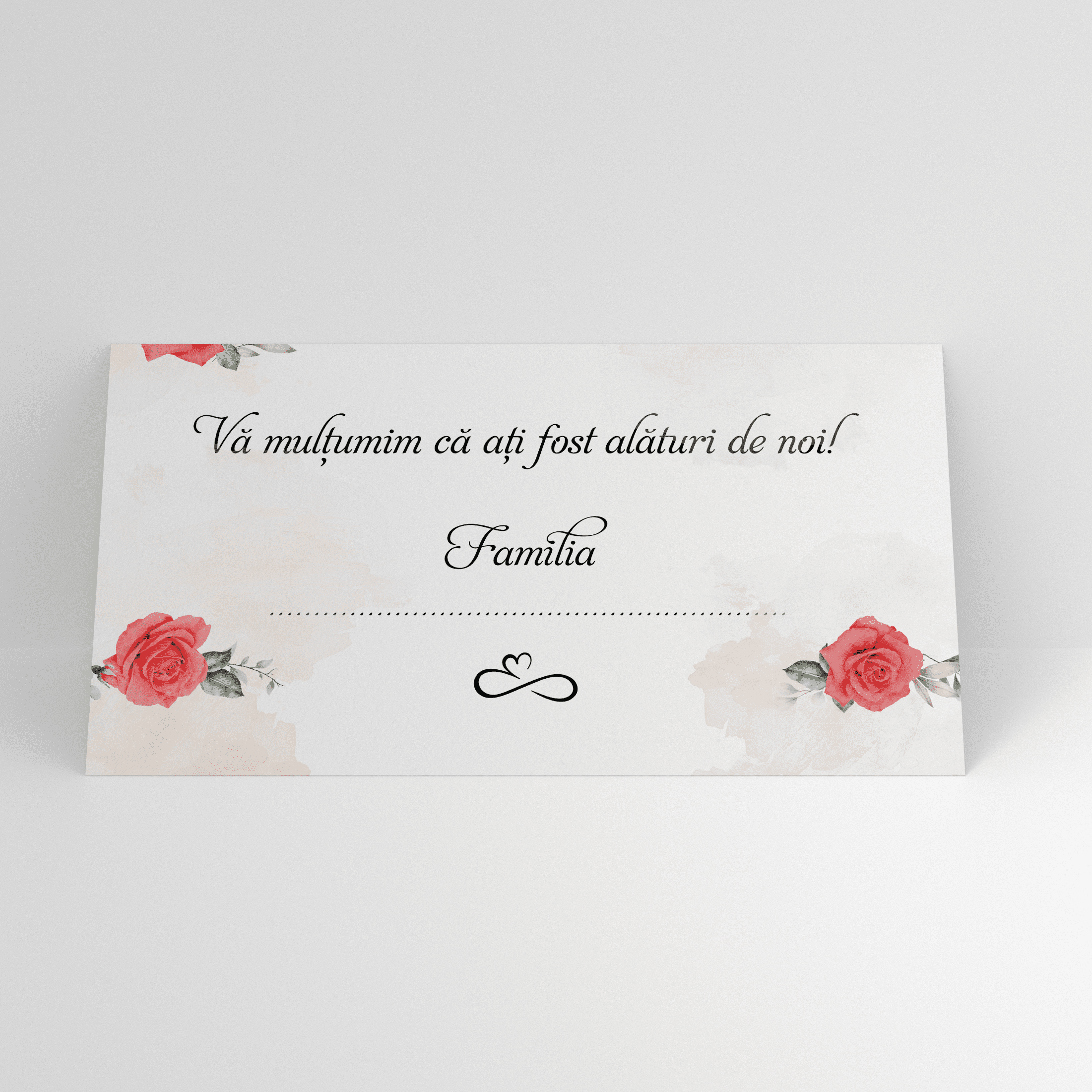 Plic de bani nuntă cu trandafiri roșii și design floral elegant