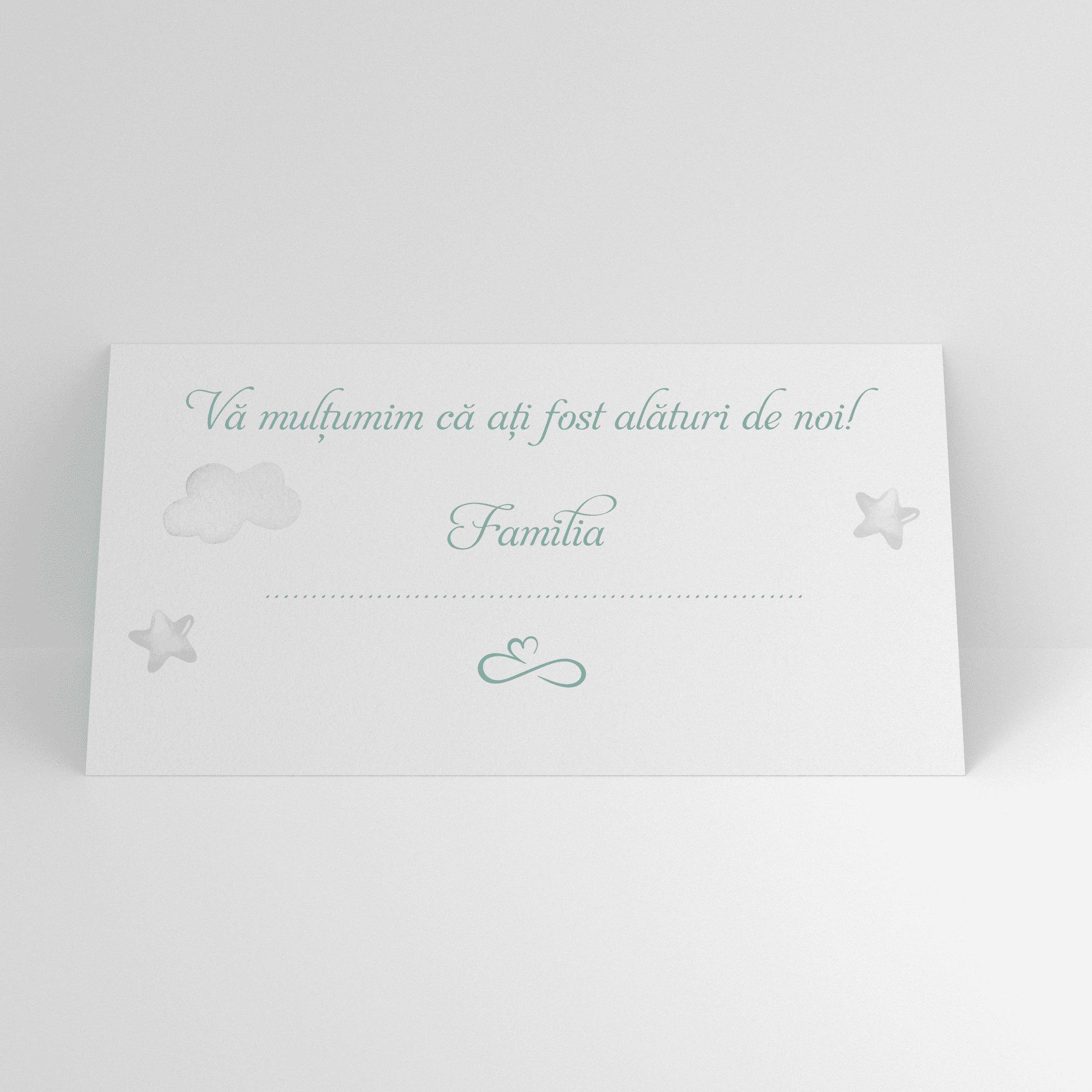 Plic de bani botez baby blue cu avion si stele decorative