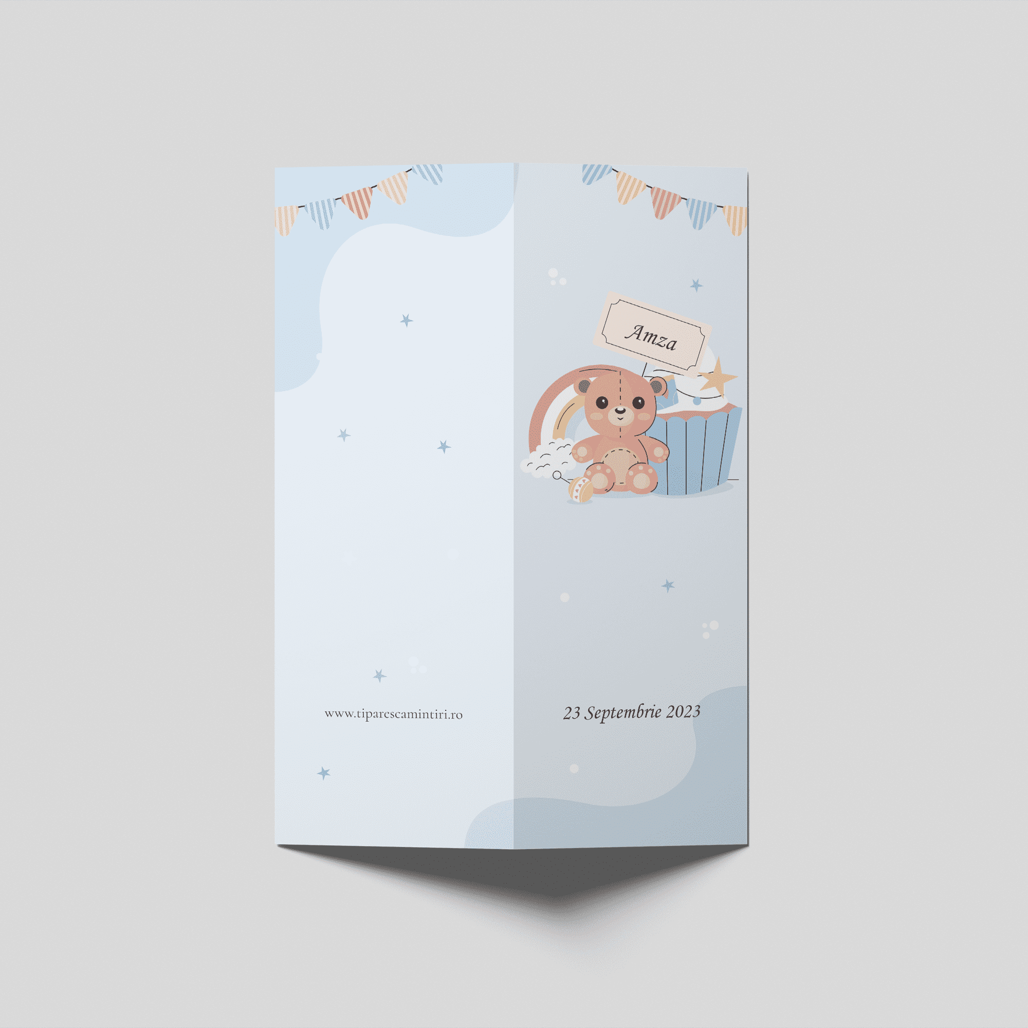 meniu botez ursulet cu briosa personalizat