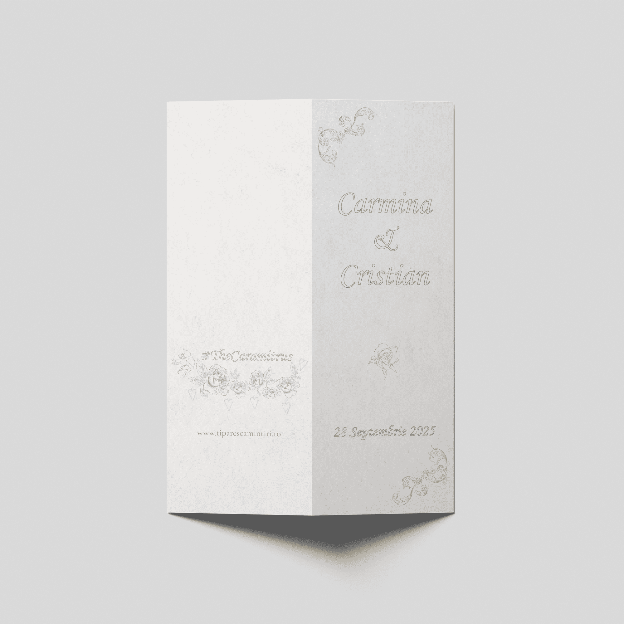 Meniu Nuntă – Elegant Ivory Gold