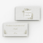 Plic de bani nunta floral ivory cu flori delicate personalizat