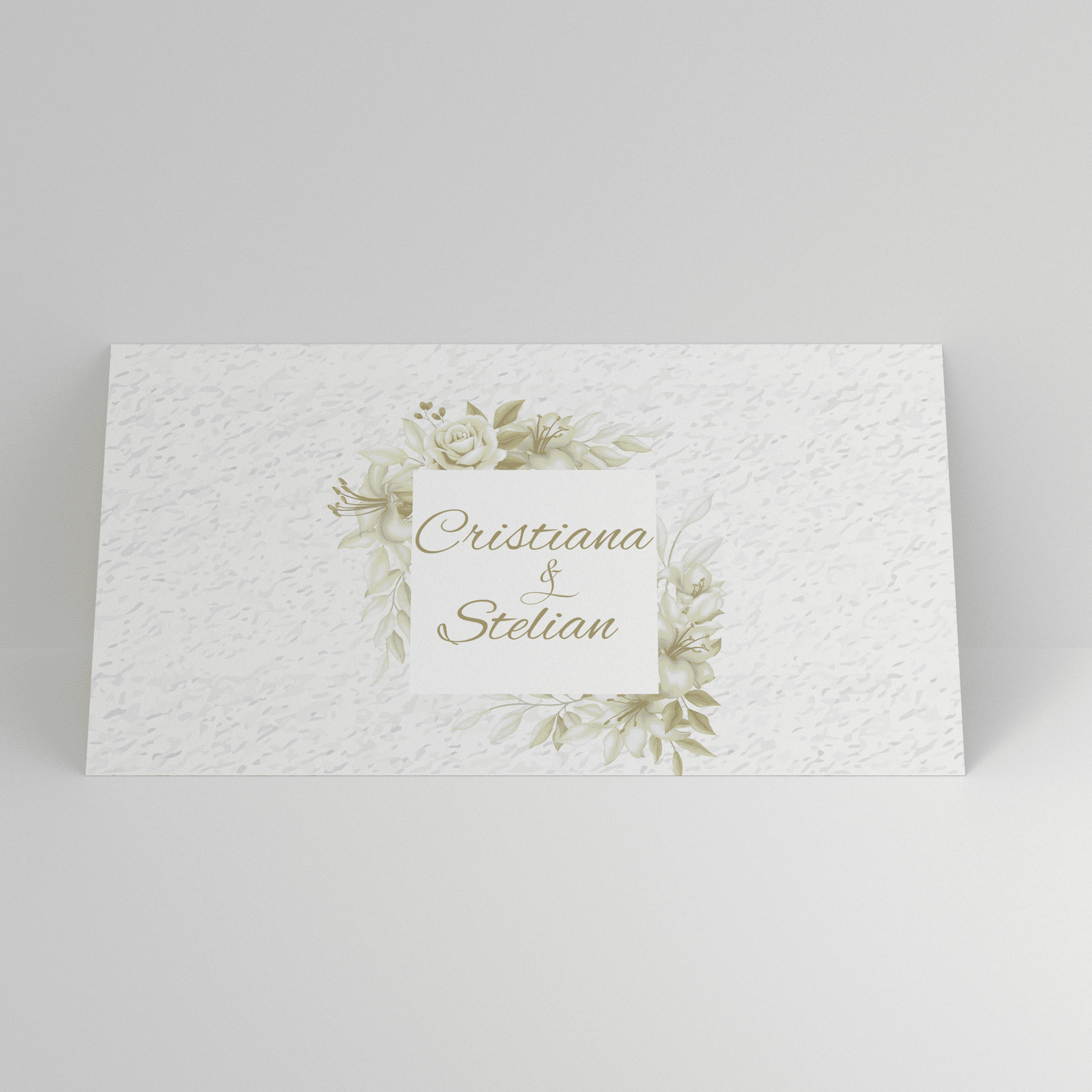 Plic de bani Nuntă Model – Floral Elegant Ivory (3) Plic de bani nunta floral ivory cu flori delicate personalizat